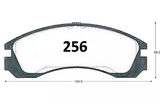 Pastillas De Freno GTX Delantera MITSUBISHI MONTERO 1991-1993 -> / L-300 2010-->