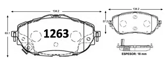 Pastillas De Frenos GTX Delantera TOYOTA AURIS-COROLLA  2013->