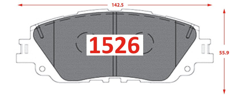 Pastillas De Freno Delanteras GTX TOYOTA RAV 4 2.5 2019 -> / COROLLA CROSS 1.8 2021 ->