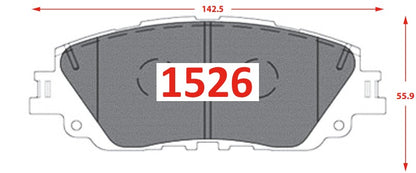 Pastillas De Freno Delanteras GTX TOYOTA RAV 4 2.5 2019 -> / COROLLA CROSS 1.8 2021 ->